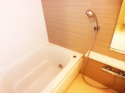 牛込神楽坂 モダニズム薫るハイグレードの住まい 追い焚き、浴室乾燥機付きと設備充実。