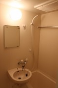 神楽坂 ラグジュアリーアパートメント 浴室乾燥機付きバスルーム。